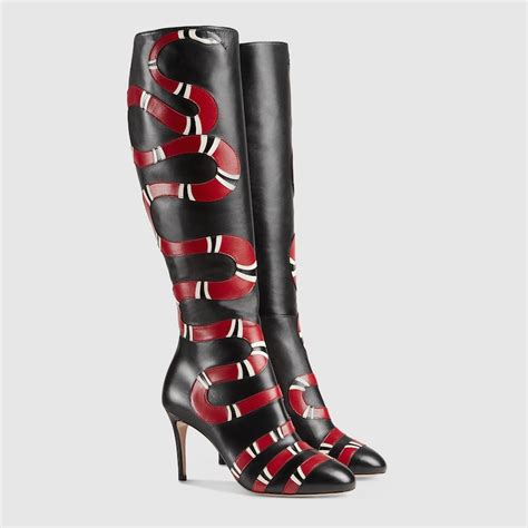 black gucci shoes with snakes|Gucci snake boots price.